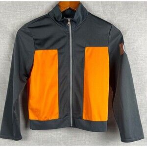 Naruto Shippuden Jacket Boy's M Orange Black Uzumaki Outfit Cosplay Anime Zip Up